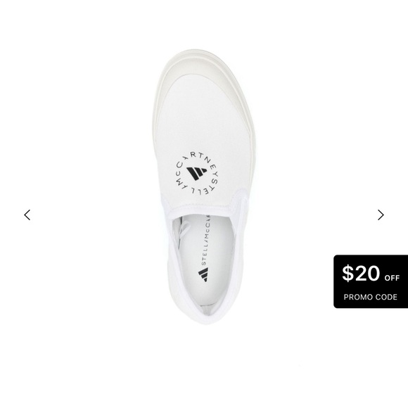 Stella McCartney with Adidas Court Slip On white tennis shoes in 5.5 US. - Picture 1 of 15